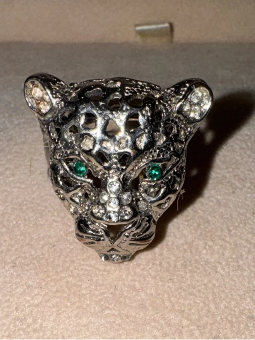 Set of Women's Floral Pink Heart, Lime, Yellow, Grey Floral, and Jaguar Rings